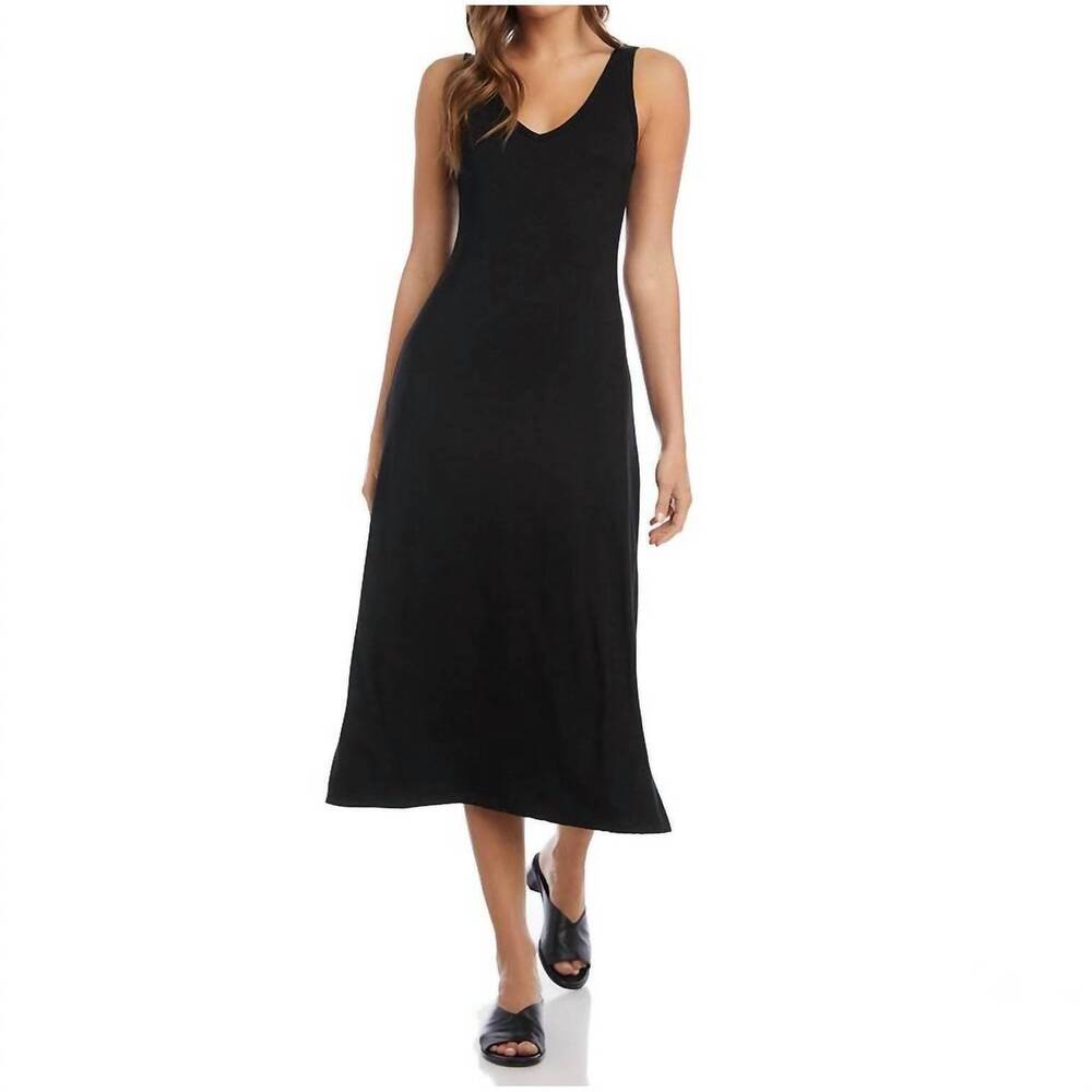NEW KAREN KANE brigitte midi dress in black
